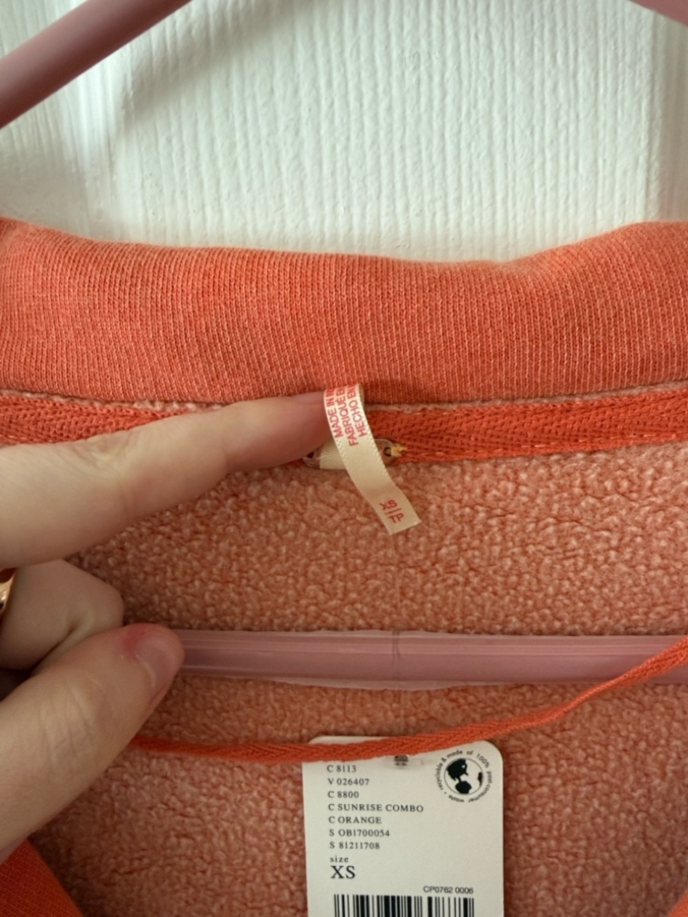 Free People Sidewalk colorblock Sweatshirt in Sunrise combo - Picture 6 of 11